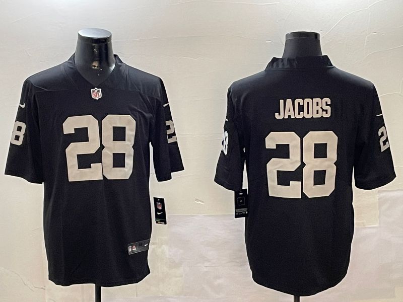Men Oakland Raiders #28 Jacobs Black 2024 Nike Limited NFL Jersey style 0104->oakland raiders->NFL Jersey